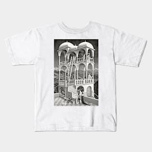 Belvedere Escher Art Print 1958 Imp-Art Poster Maurits Cornelis Escher Optical Illusion Kids T-Shirt